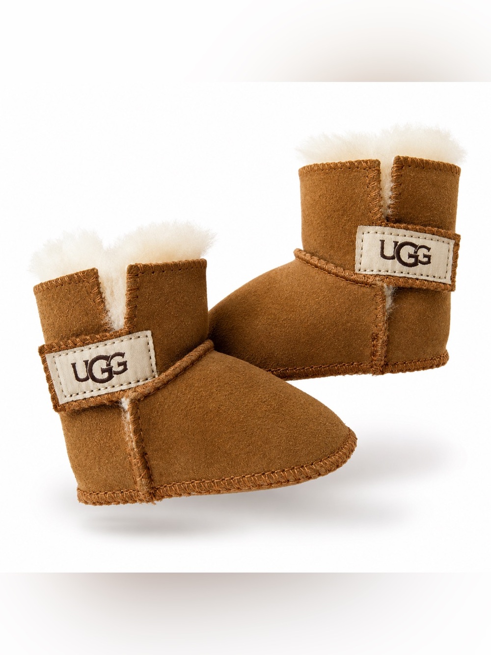UGG Chestnut Suede Infant Sheepskin Booties